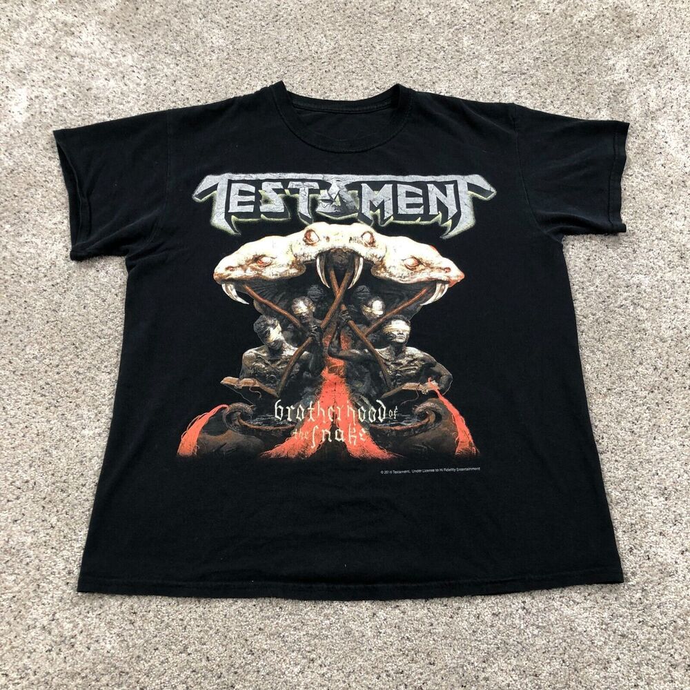Heavy Metal Shirt Adult Medium Black Testament Graphic Rock Grunge Punk Mens